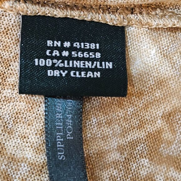 Lauren Ralph Lauren Tan Python Print Linen Knit Top 1X Snake Print - Picture 7 of 9